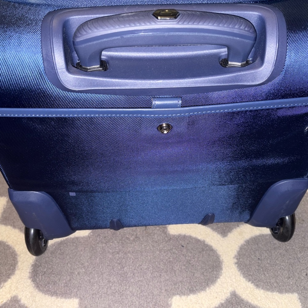 Delsey Navy Blue Rolling Suitcase - Picture 3 of 9